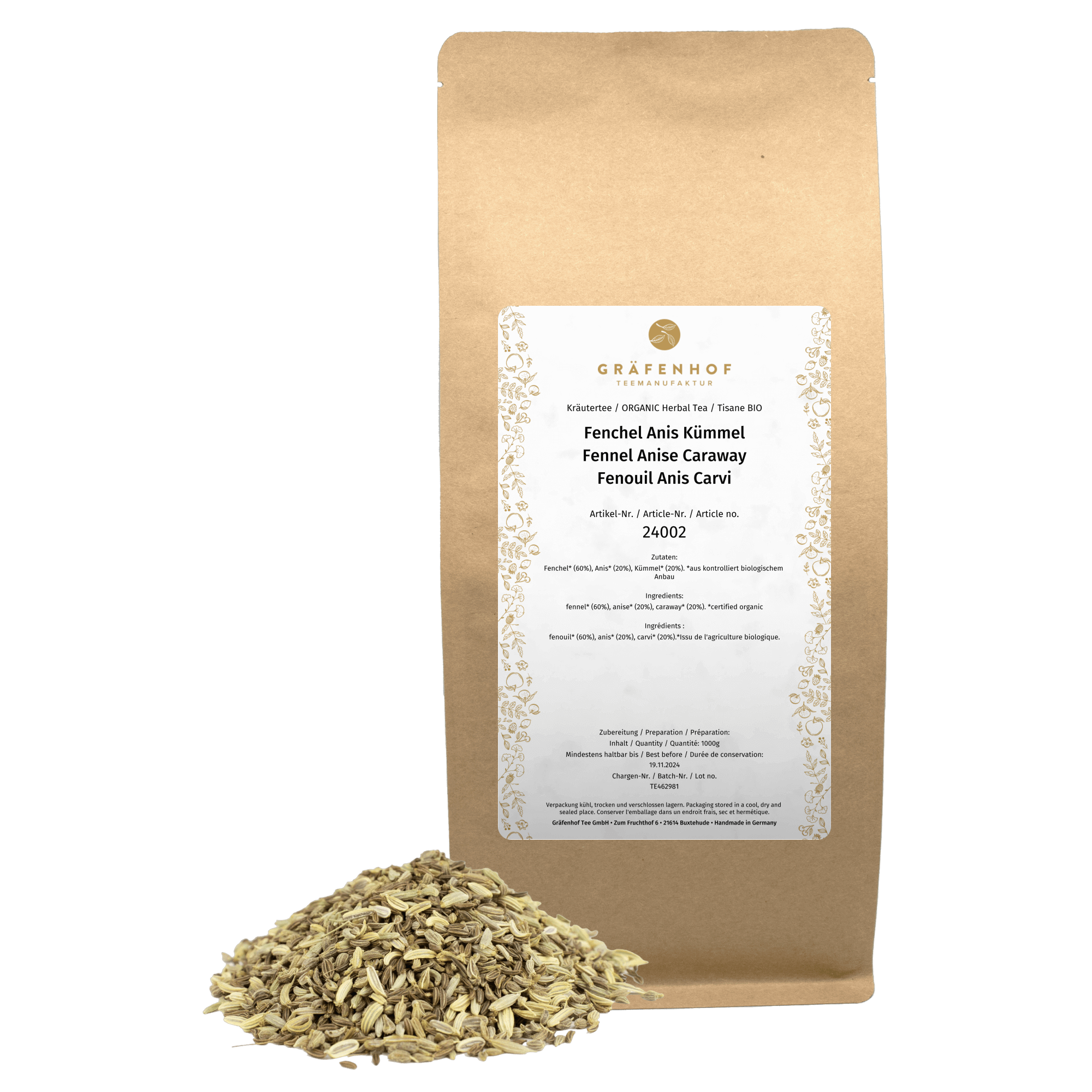 Organic Fennel Anise Caraway Tea - Delicious Tea for Health & Well ...