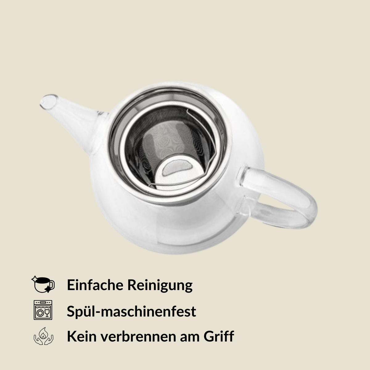 Gräfenhof glass teapot 1.2L