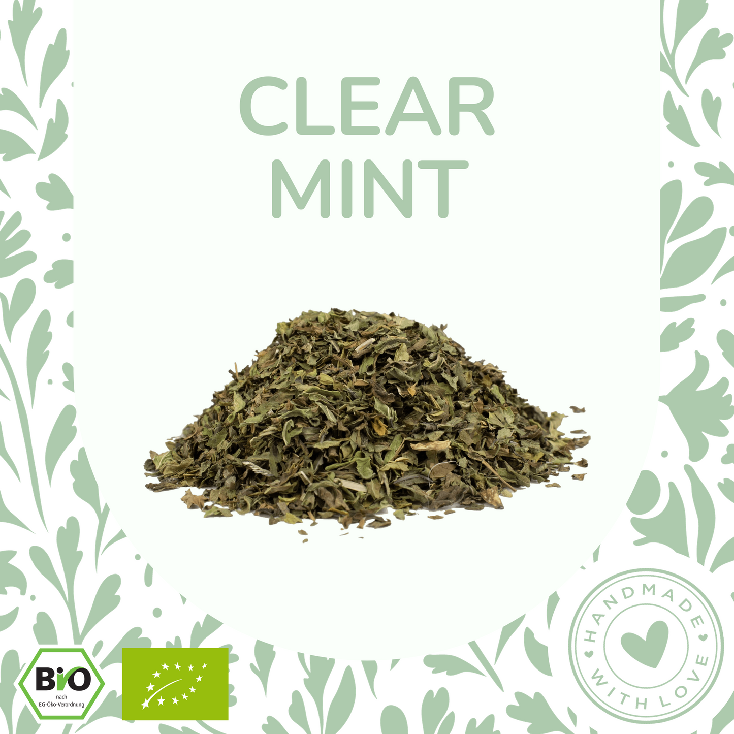 Clear Mint Tee, Pyramidenbeutel mit Sachet